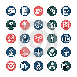 Project Management Vector icons set every single icon can easily modify or edit