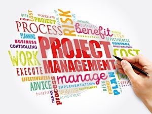 Project Management word cloud collage, business concept background