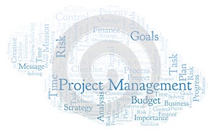 Project Management word cloud, made with text only.