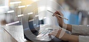 Project Management and Workflow Scheduling Illustrated on a Digital Gantt Chart Interface