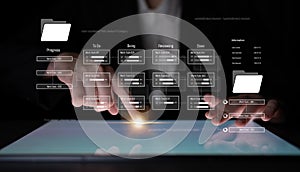 Project Management Workflow and Task Progress Tracking Latch