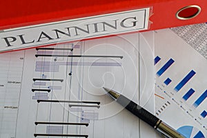Project manager - Construction gantt chart plan schedule photo