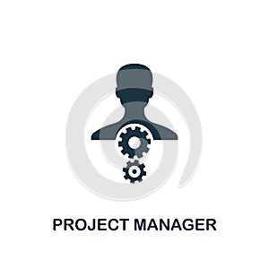 Project Manager icon. Creative element design from risk management icons collection. Pixel perfect Project Manager icon
