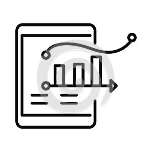 Project Processing Icon Black And White Illustration