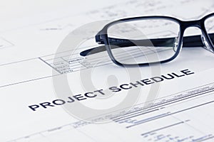 Project schedule document title with project documents