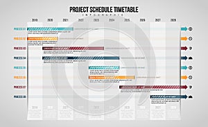 Project Schedule Timetable Infographic