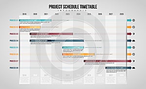 Project Schedule Timetable Infographic photo