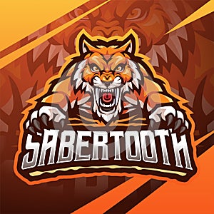 Sabertooth esport mascot logo design