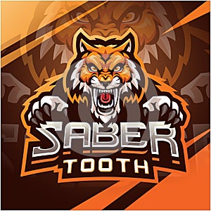 Sabertooth esport mascot logo design