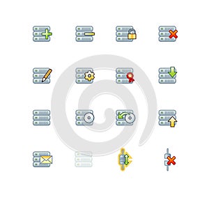 Project servers icons