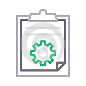 Project setting thin color line vector icon