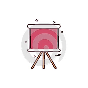 project stande chart paper icon vector desige