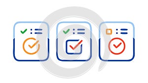 Project Task & Completion Icons for Workflow Management, vector design Generative AI