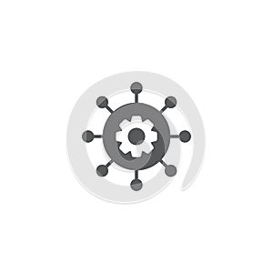 Project or team management icon vector design isolated