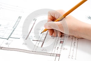 Project technical hand drawing