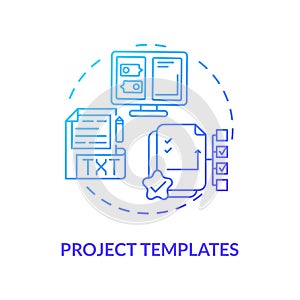 Project templates concept icon