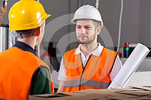 Project workers during job