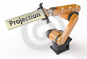 Projection metal sign