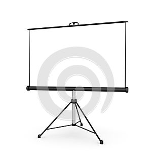 Projection screen concept 3d illustration