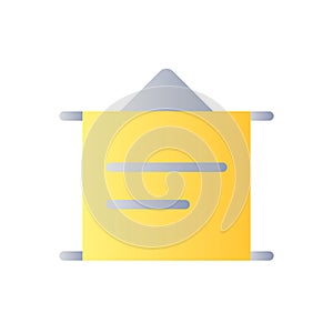 Projection screen for presentation flat gradient two-color ui icon