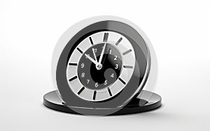 Projection Table Clock Isolated on white background.