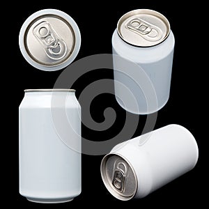 Projections of a blank beverage can photo