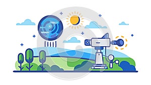 Projector with Abstract Data Flow Projection, vector design Generative AI