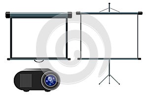 Projector and Blank Projector Screen