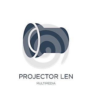projector len icon in trendy design style. projector len icon isolated on white background. projector len vector icon simple and