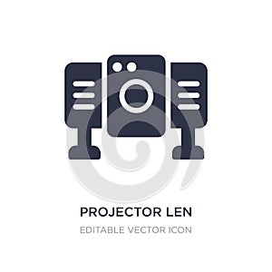 projector len icon on white background. Simple element illustration from Multimedia concept