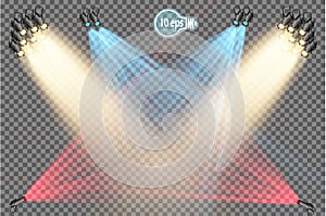 The projector is a light device that redistributes the light of the lamp at angles and provides an angular concentration photo