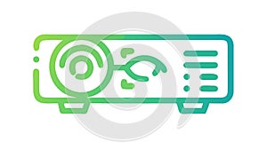 Projector with Light Display, Bright Visuals, vector design Generative AI