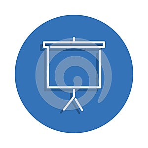 Projector screen icon. Element of education for mobile concept and web apps icon. Thin line icon with shadow in badge for website