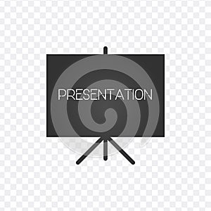 Projector screen icon. presentation sign. Vector illustration.