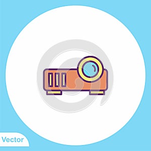 Projector vector icon sign symbol