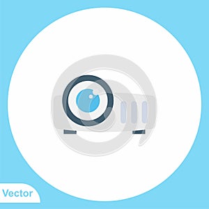 Projector vector icon sign symbol