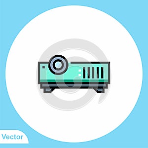 Projector vector icon sign symbol