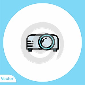 Projector vector icon sign symbol