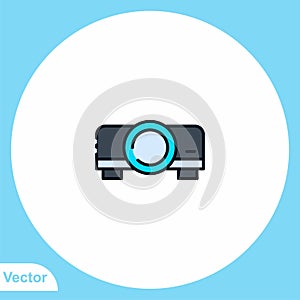 Projector vector icon sign symbol