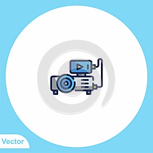 Projector vector icon sign symbol