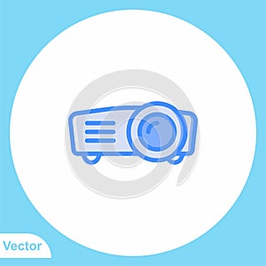 Projector vector icon sign symbol