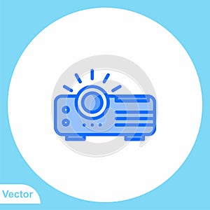 Projector vector icon sign symbol