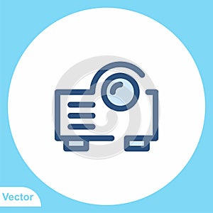 Projector vector icon sign symbol