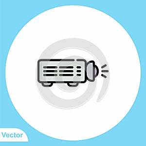 Projector vector icon sign symbol