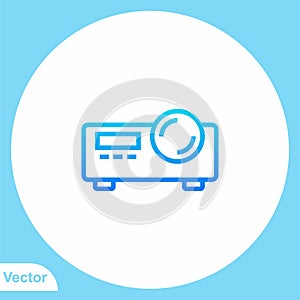 Projector vector icon sign symbol