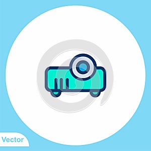 Projector vector icon sign symbol