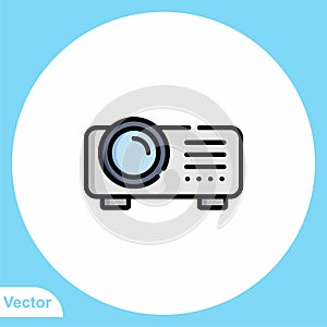 Projector vector icon sign symbol