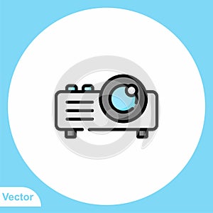 Projector vector icon sign symbol