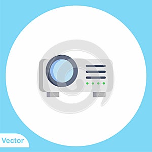 Projector vector icon sign symbol