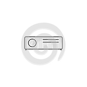 Projector thin line icon. Projector Hand Drawn thin line icon